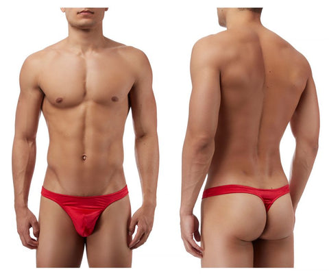 Male Power 442076 Satin Lycra Bong Thong Color Red