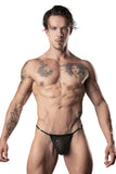 Male Power 450-288 Show Stopper Posing Strap Color Silver Mesh Dot