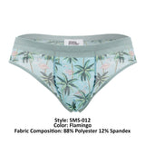 Male Power SMS-012 Sheer Prints Thong Color Flamingo