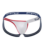 PPU 2308 One Side Mesh Jockstrap Color Blue