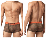 Papi UMPA050 Fashion Microflex Brazilian Trunks Color Orange Pixel Print