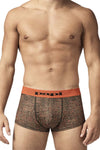 Papi UMPA050 Fashion Microflex Brazilian Trunks Color Orange Pixel Print