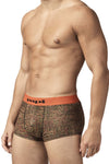 Papi UMPA050 Fashion Microflex Brazilian Trunks Color Orange Pixel Print