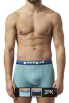 Papi UMPA088 2PK Microflex Brazilian Boxer Briefs Color Turquoise-Black