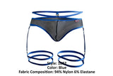 Pikante PIK 1082 Lujueria Garter Thongs Color Blue