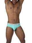 Private Structure EPUT4385 Pride 2PK Mid Waist Mini Briefs Color White-Green