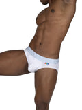 Private Structure EPUT4385 Pride 2PK Mid Waist Mini Briefs Color White-Green