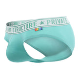 Private Structure EPUT4385 Pride 2PK Mid Waist Mini Briefs Color White-Green