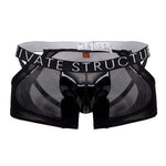 Private Structure LCUT4420 Alpha Low Waist Mesh Back Jockstrap Trunks Color Black