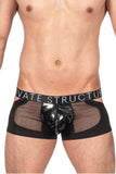 Private Structure LCUT4420 Alpha Low Waist Mesh Back Jockstrap Trunks Color Black