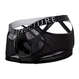 Private Structure LCUT4420 Alpha Low Waist Mesh Back Jockstrap Trunks Color Black