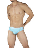 Private Structure PBUT4378 Bamboo Mid Waist Mini Briefs Color Bright Cyan