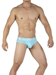 Private Structure PBUT4378 Bamboo Mid Waist Mini Briefs Color Bright Cyan