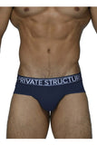 Private Structure PBUZ3748 Platinum Bamboo Briefs Color Midnight Navy