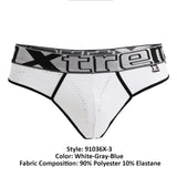 Xtremen 91036X-3 3PK Thongs Color White-Gray-Blue