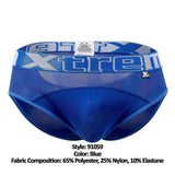 Xtremen 91059 Peekaboo Mesh Briefs Color Blue