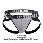 Xtremen 91069 Microfiber Jacquard Jockstrap Color Gray