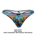 Xtremen 91171 Printed Thongs Color Leaves