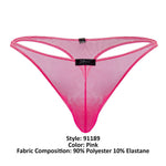 Xtremen 91189 Tulle Mesh Thongs Color Pink